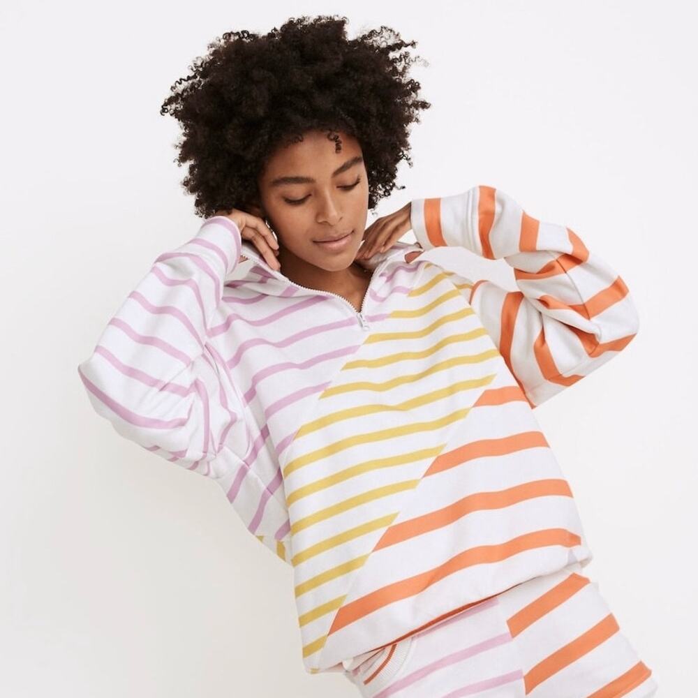 Solid & Striped The Pullover Colorblock Stripe Sw… - image 7